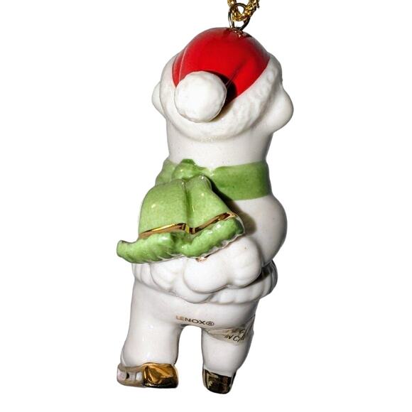 New in Box Lenox Bear on Ice Skates Collectible Ceramic Christmas Tree Ornament - Picture 3 of 6